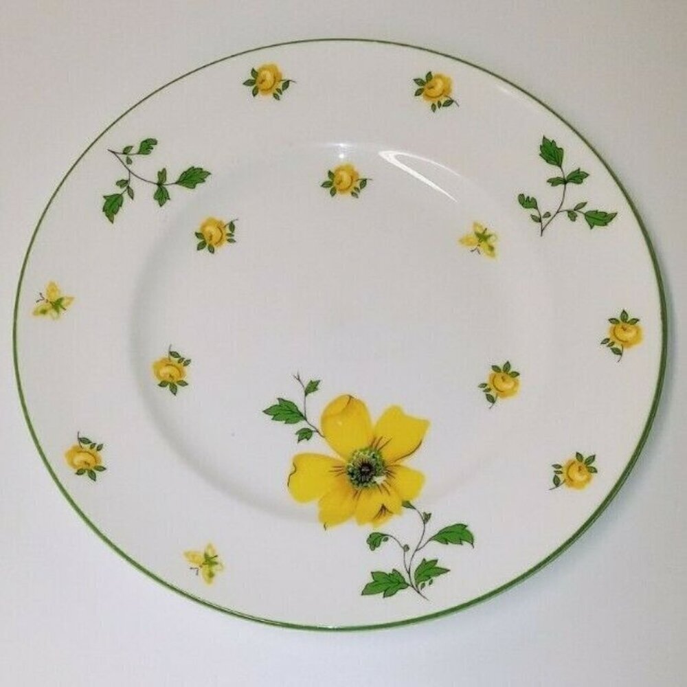 Royal Victoria Lunch Plate yellow flowers green replacement gift